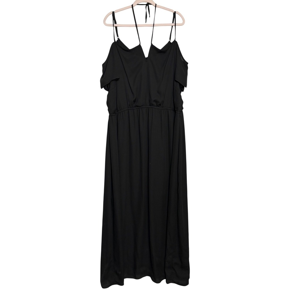 City‎ Chic Black Halter Maxi Dress Size XXL